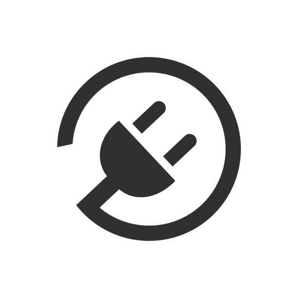 Icon Plugin Stecker mit Kreis