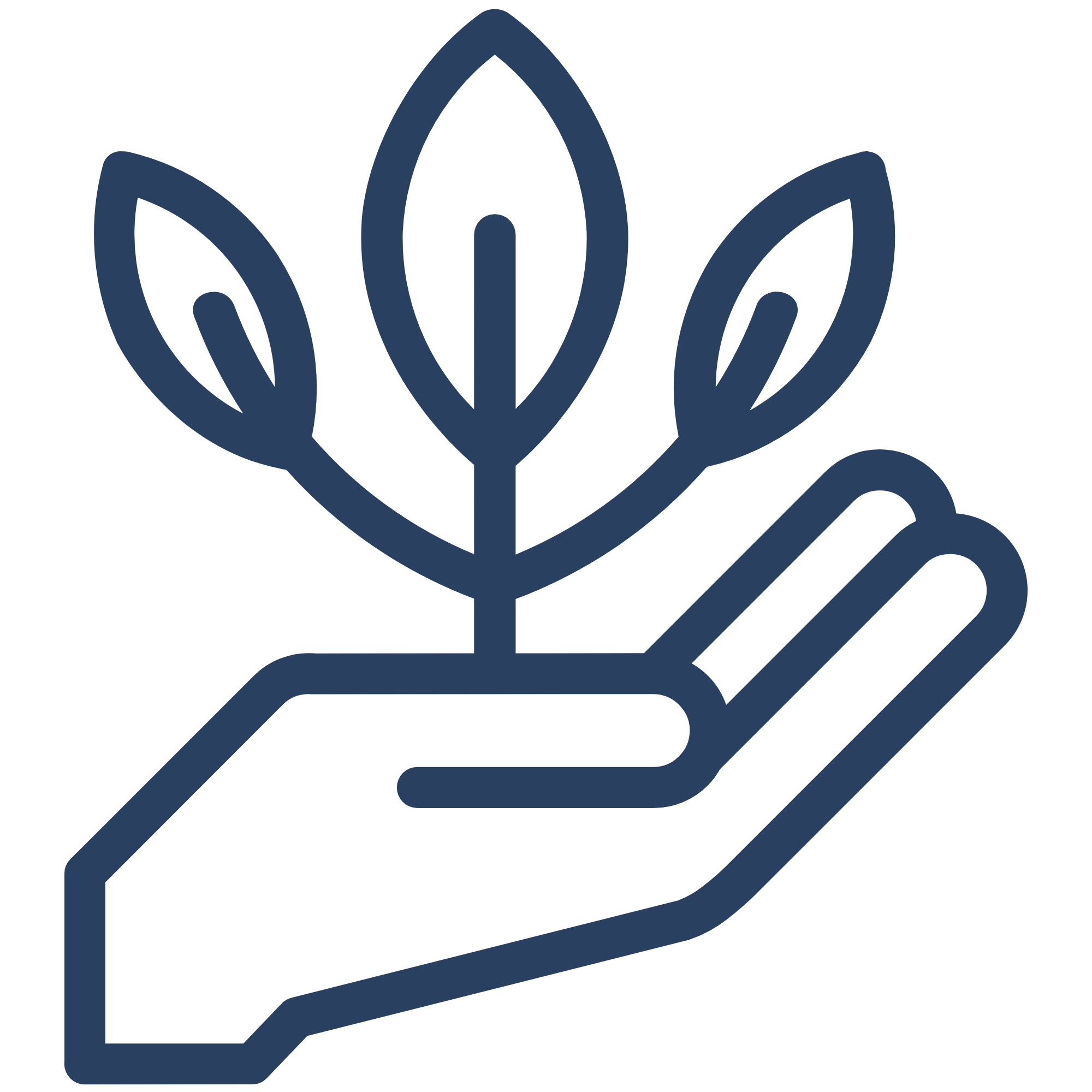 Icon Hand auf der eine Pflanze wächst