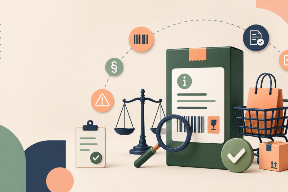 Icons zu Veranschaulichung der Bedeutungen der Produktkennzeichnungen