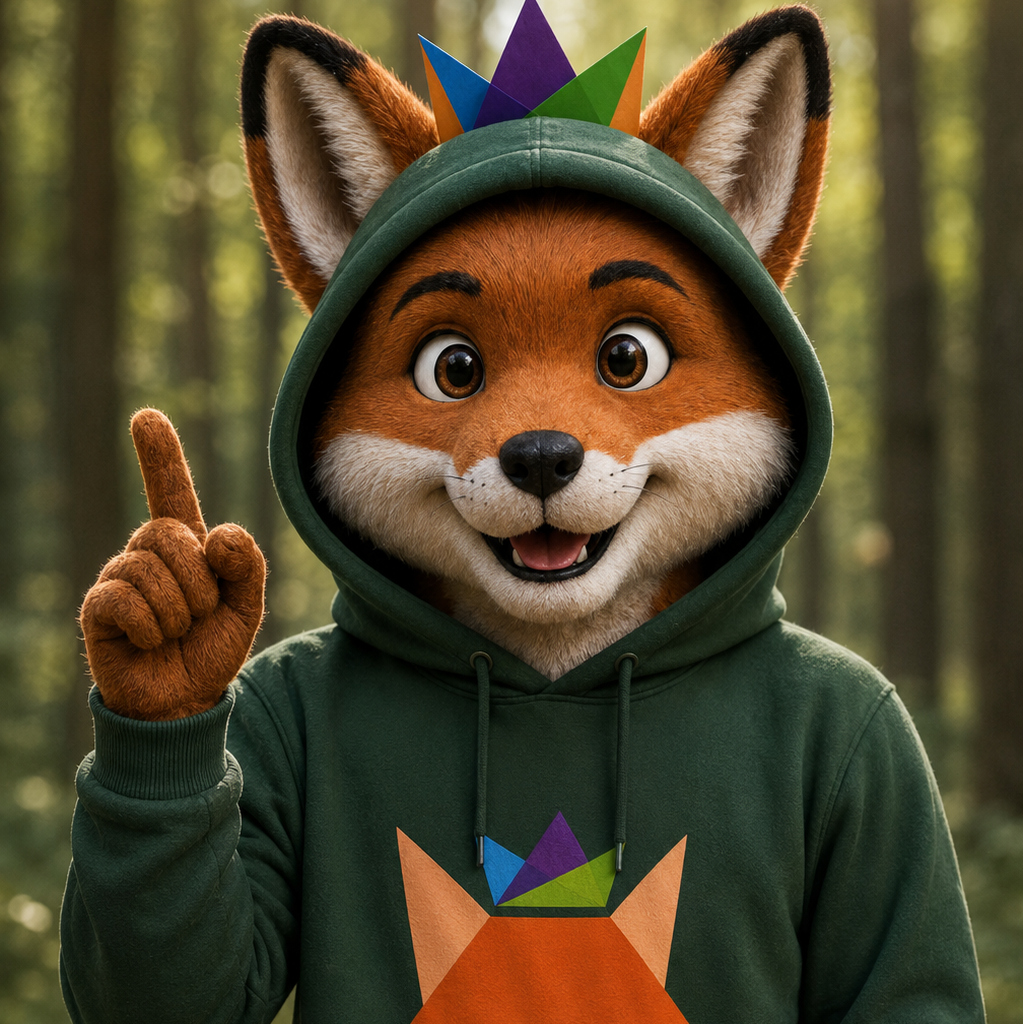 Foxy, unser Maskottchen, Rotfuchs