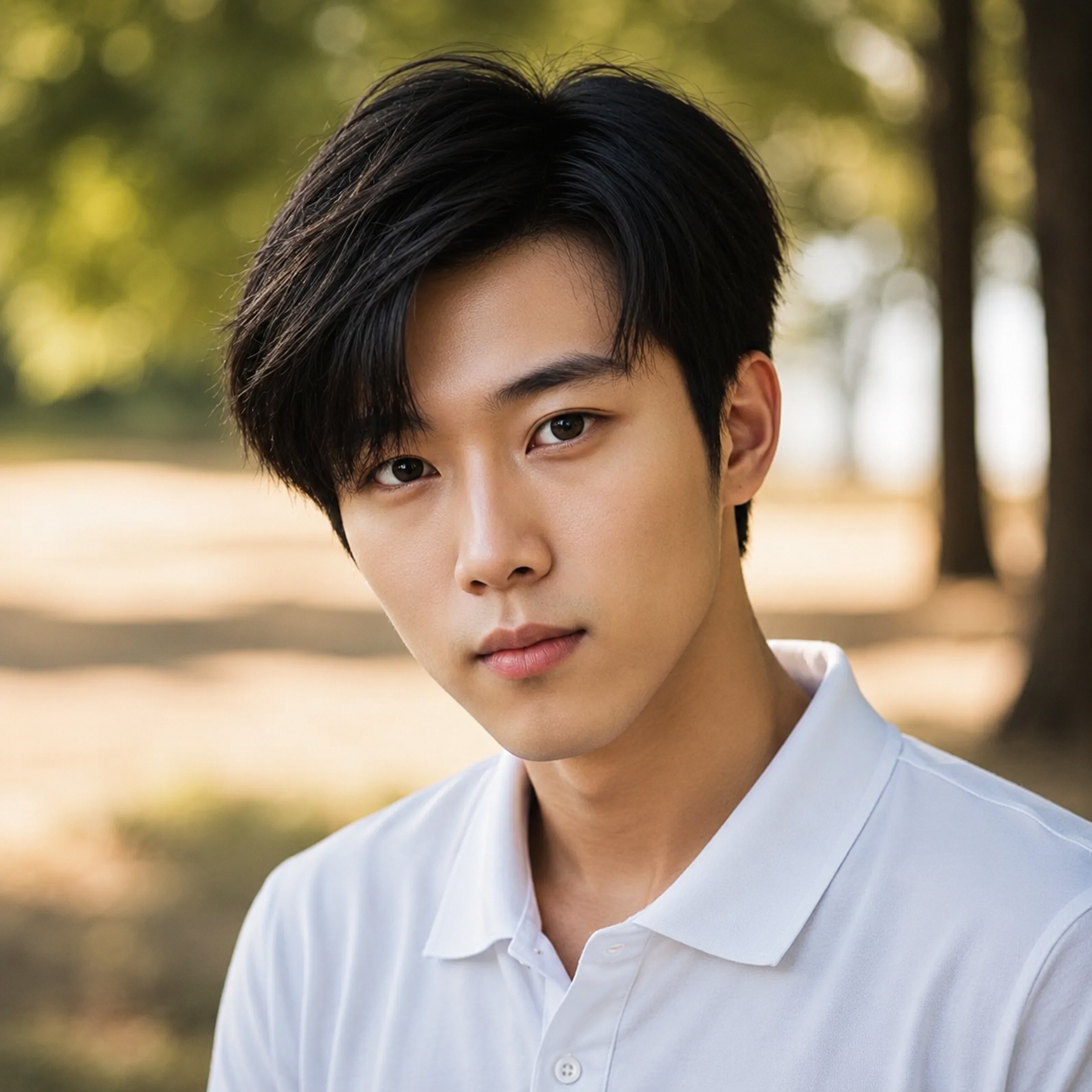 Felix Lee, Projekt, koreanischer junger Mann mit dunklem Haar und weißem Poloshirt